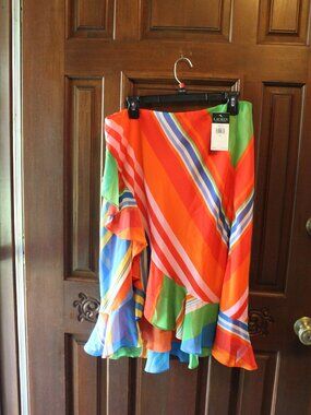 BRAND NEW WITH TAGS RALPH LAUREN SKIRT SIZE LARGE MULTI COLOR